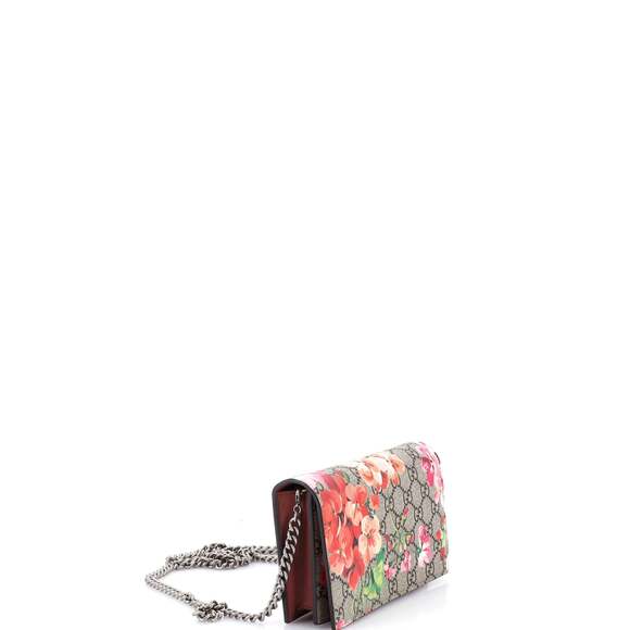 Gucci Chain Wallet Blooms Print Gg #227350G99B - Picture 2 of 6